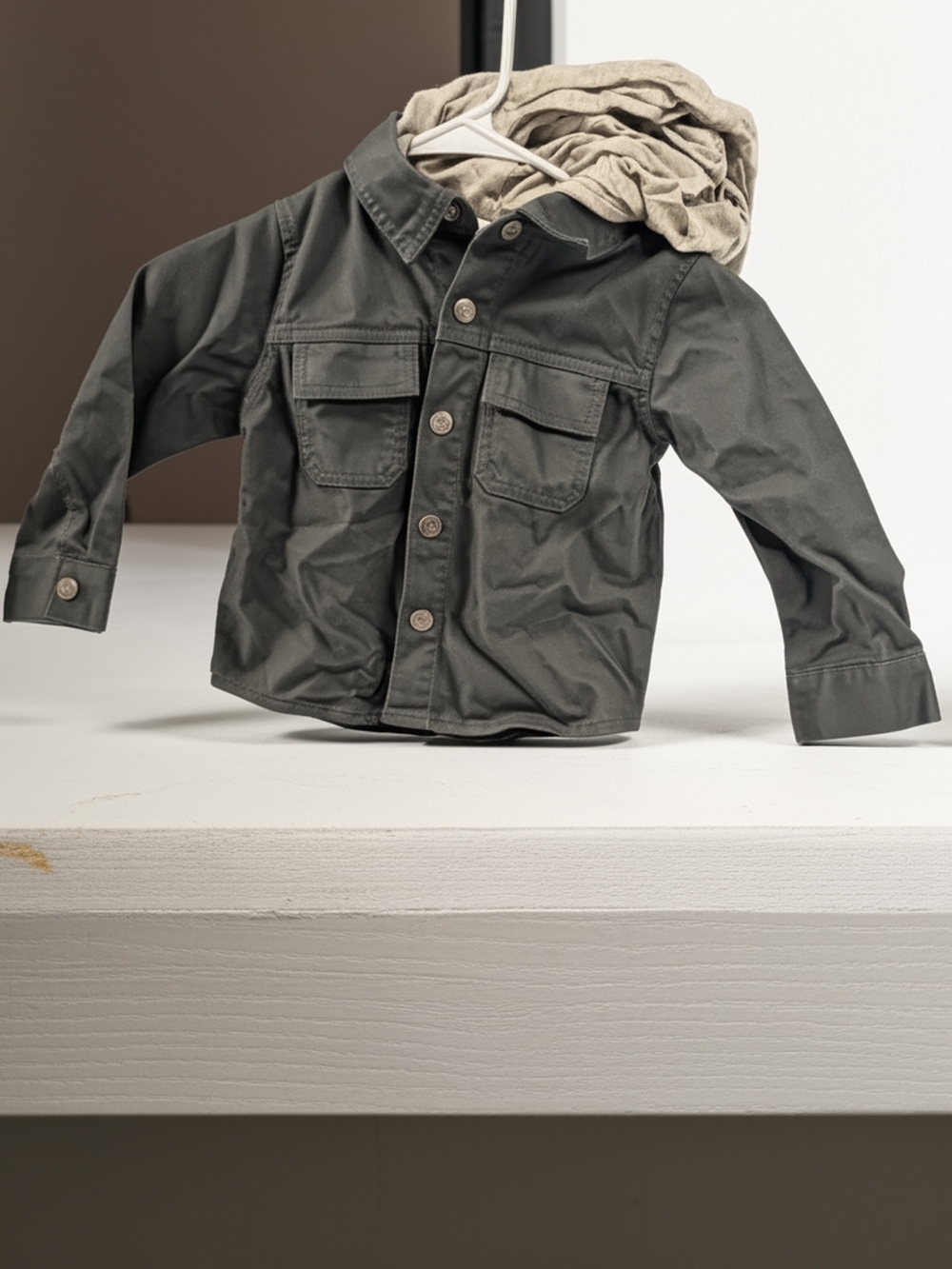 okie dokie Dark Gray Hooded Jacket